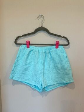 Vitamin A Blue Gauze Shorts Size Small